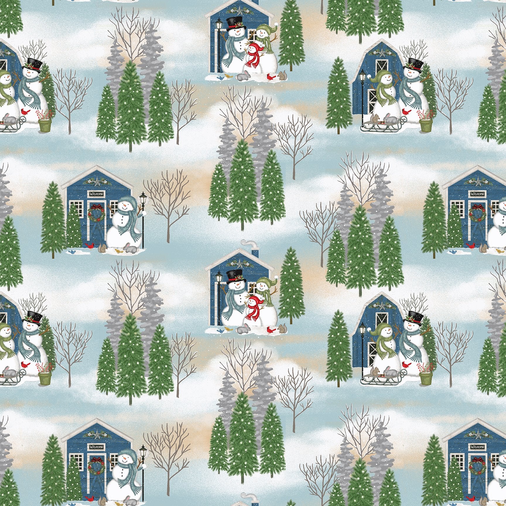 Snowman's Dream Cotton Fabric Line, Studio e fabrics, Snowman, Winter time, Cotton fabrics, Quilting Cotton, Sharla Fults, Cotton fabrics at Boxer Craft House, Winter outing