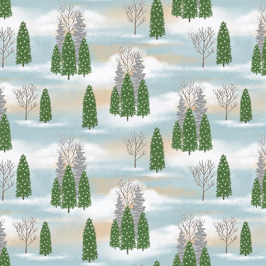 Snowman's Dream Cotton Fabric Line, Studio e fabrics, Snowman, Winter time, Cotton fabrics, Quilting Cotton, Sharla Fults, Cotton fabrics at Boxer Craft House, Winter Scenery