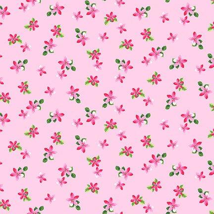 Splendid Path - Ditsy Floral Pink HALF YARD