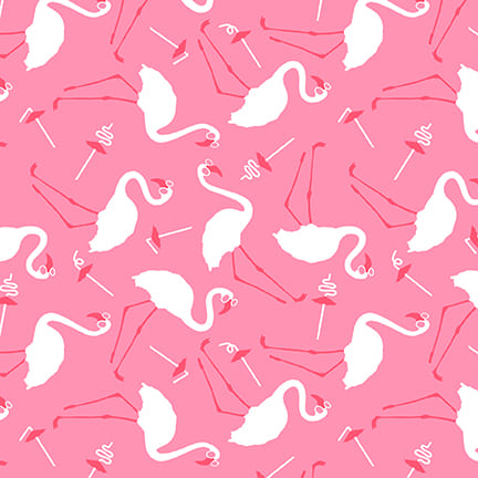 Tropical Bird Bath - Flamingos and Silly Straws