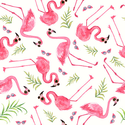 Tropical Bird Bath - Flamingos