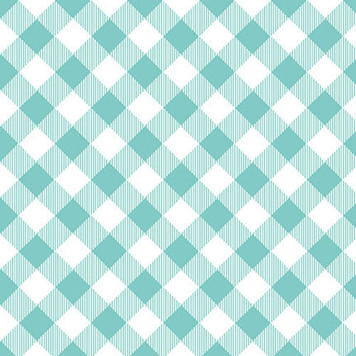 Priscilla's Pretty Plaids - Aqua White