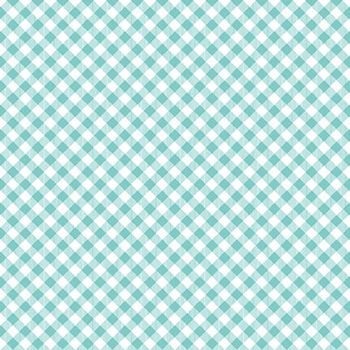 Chelsea's Checks - Aqua/White