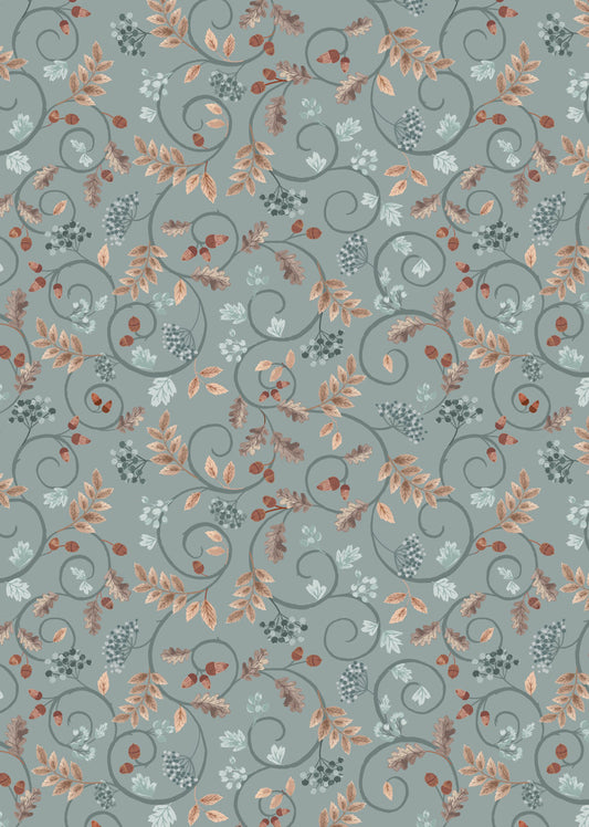 Cranborne Chase - Scroll on Slate Blue