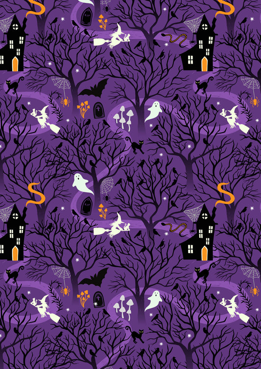Witchy Woods -Halloween on Spooky Purple Glow in the Dark