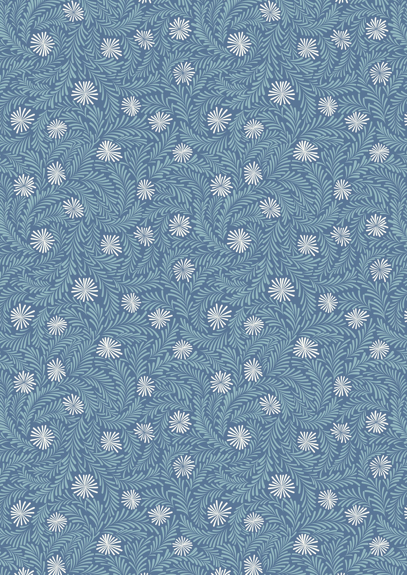 A Winter's Moon - Frosty Ice on Mid Blue with Pearl