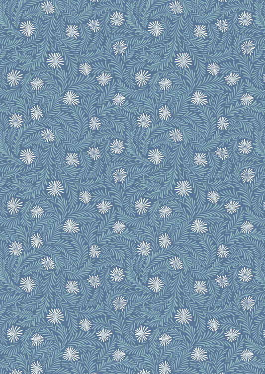 A Winter's Moon - Frosty Ice on Mid Blue with Pearl