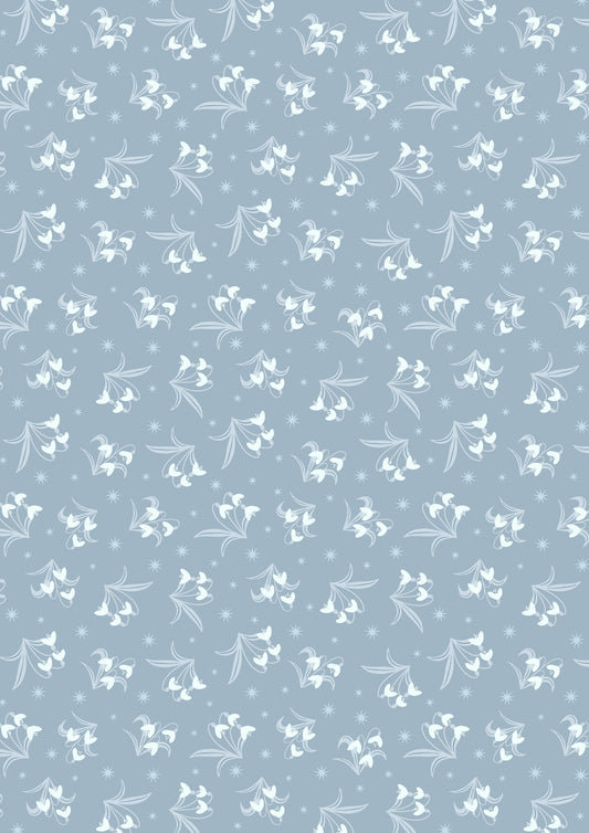 A Winter's Moon - Snowdrops on Warm Grey with Pearl