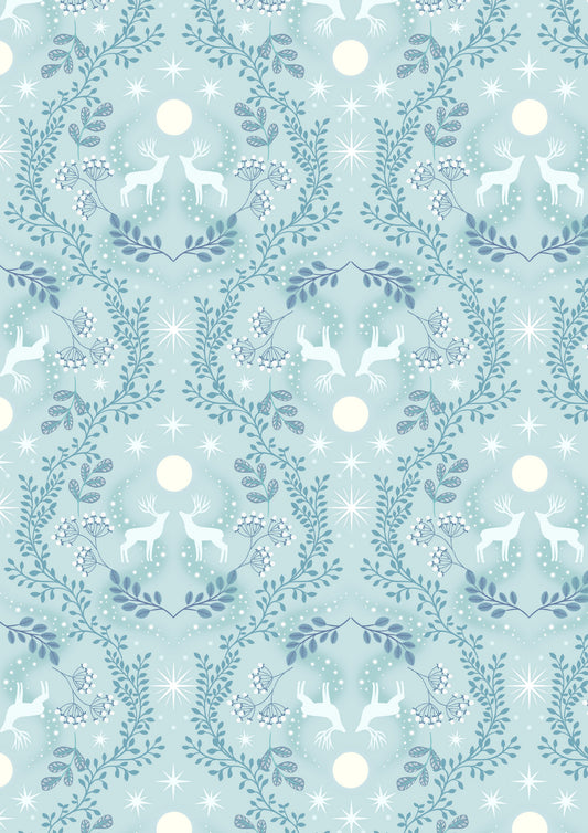 A Winter's Moon - Winters Moon Stag on Ice Blue with Pearl