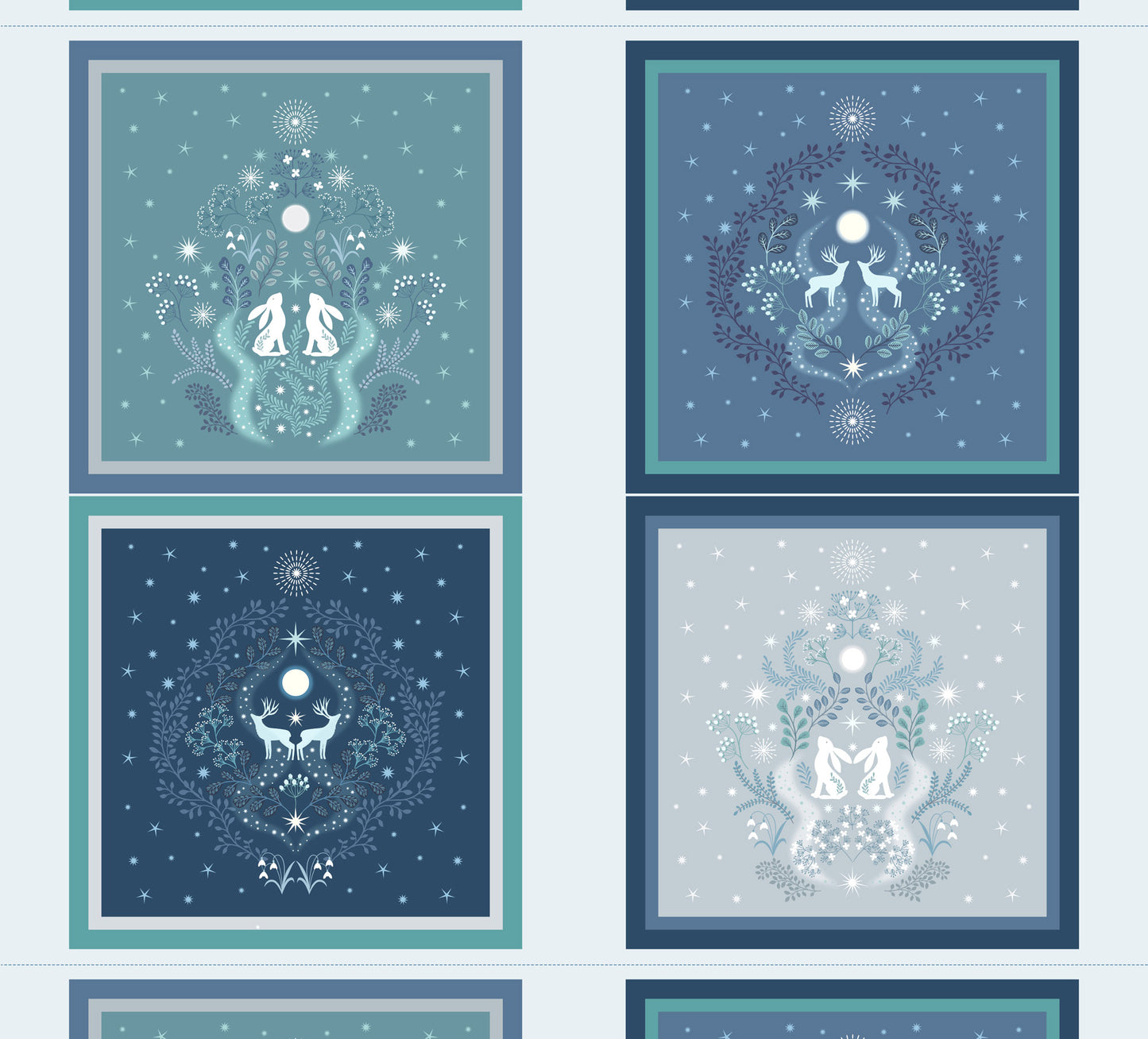 A Winter's Moon - A Winters Moon 1 yard Squares Panel