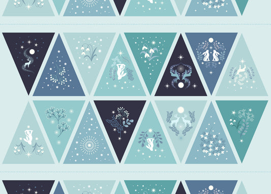 A Winter's Moon - A Winters Moon Bunting Panel