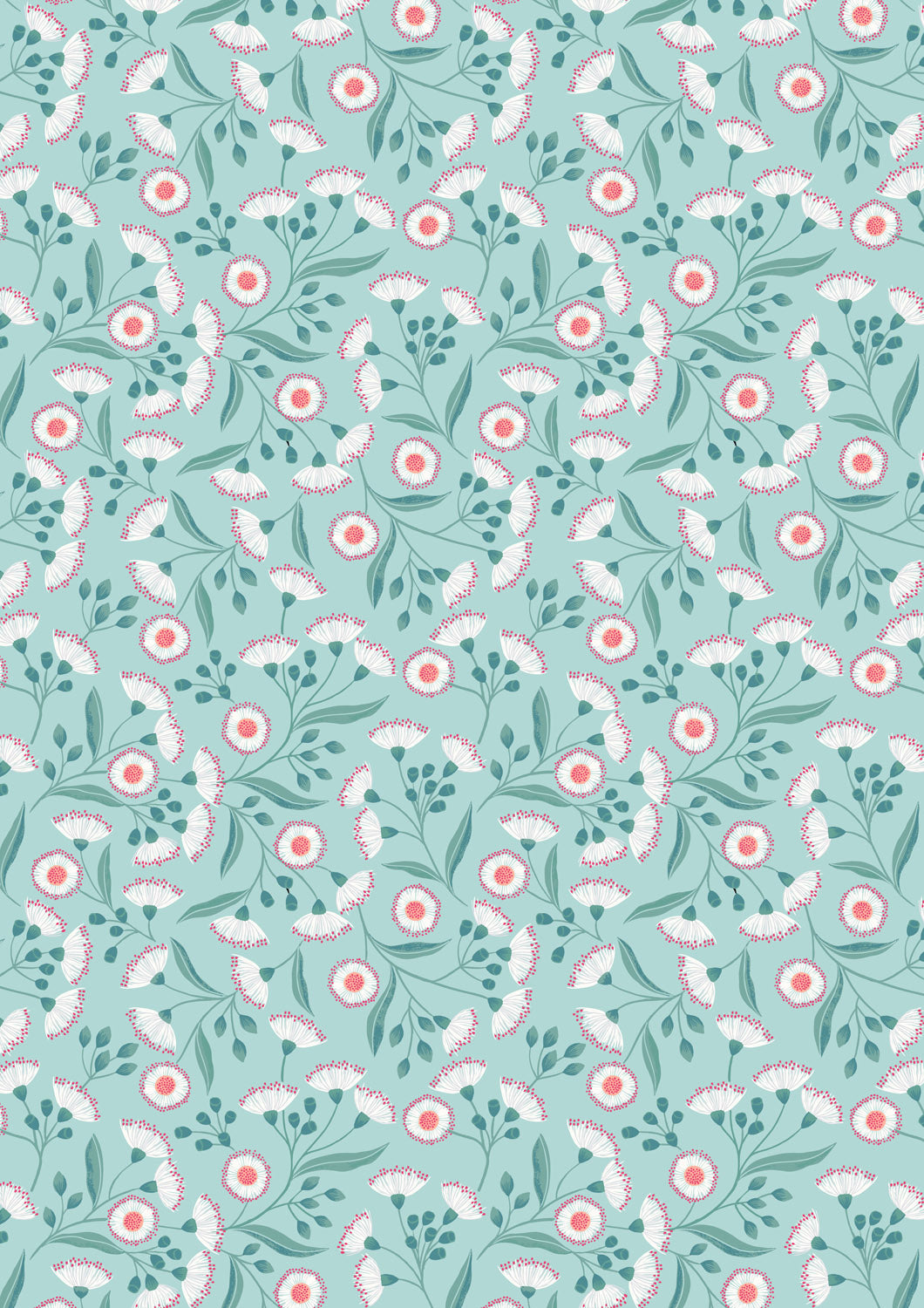 Botanical Oasis - Tropical Flower On Blue