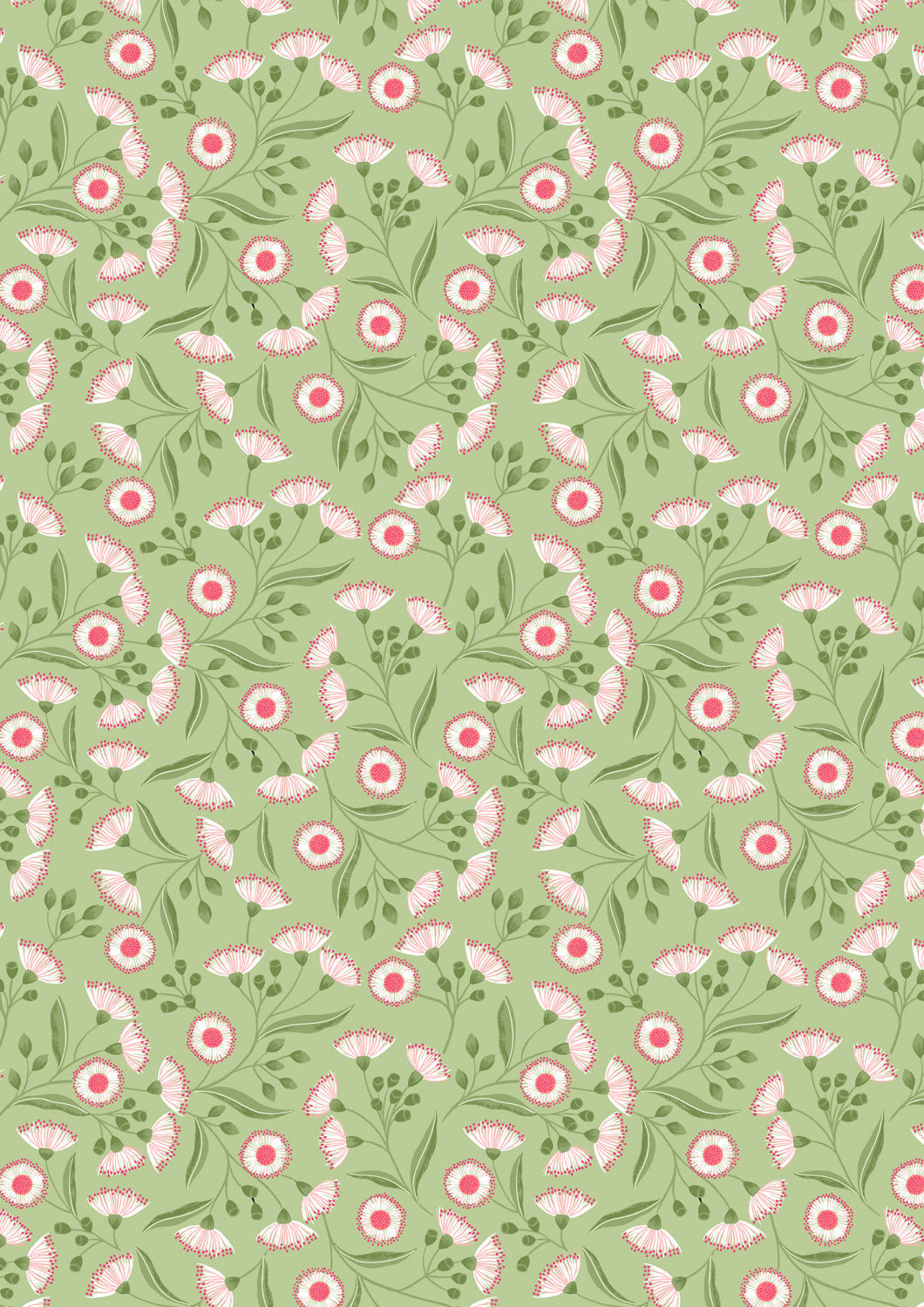 Botanical Oasis - Tropical Flower On Green