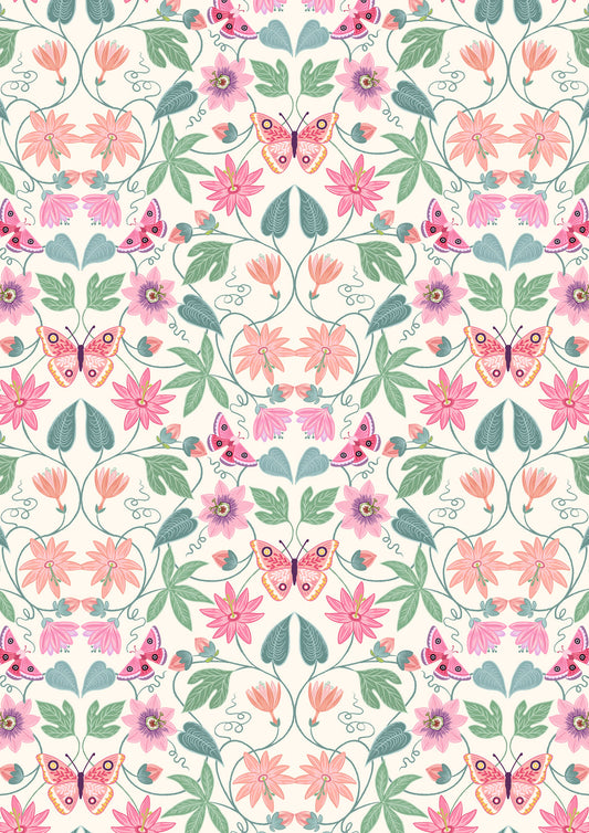Botanical Oasis - Botanical Butterfly On Cream