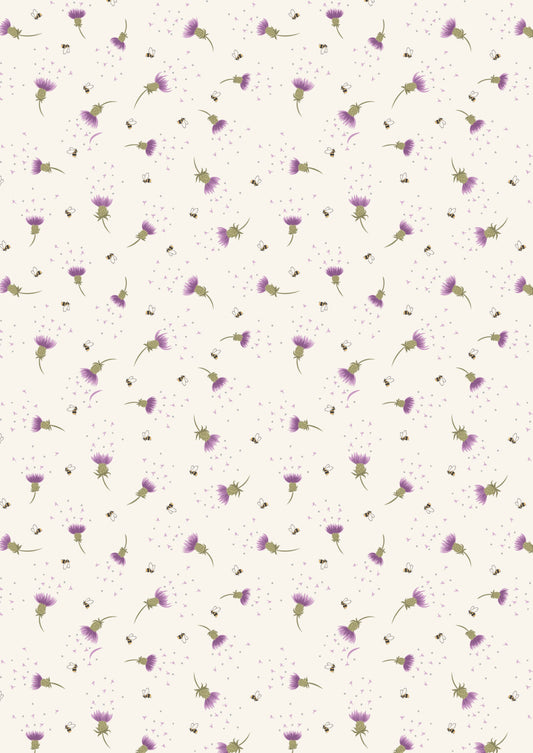 Bee thistle on Cream