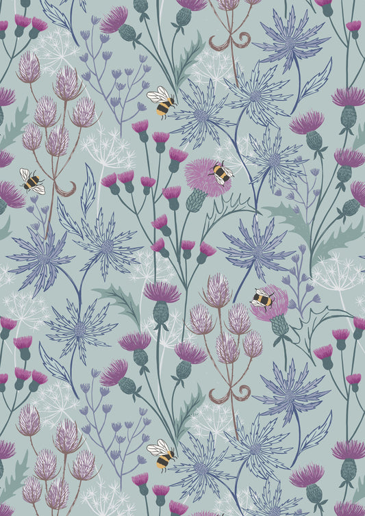 Celtic Floral on Blue