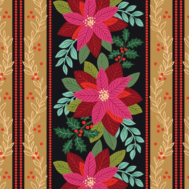 All is Bright - All is Bright Black and Gold Table Runner