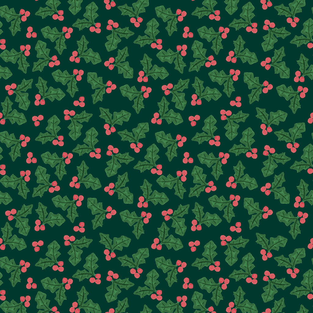 Merry Happy Christmas - Holly Black Forest