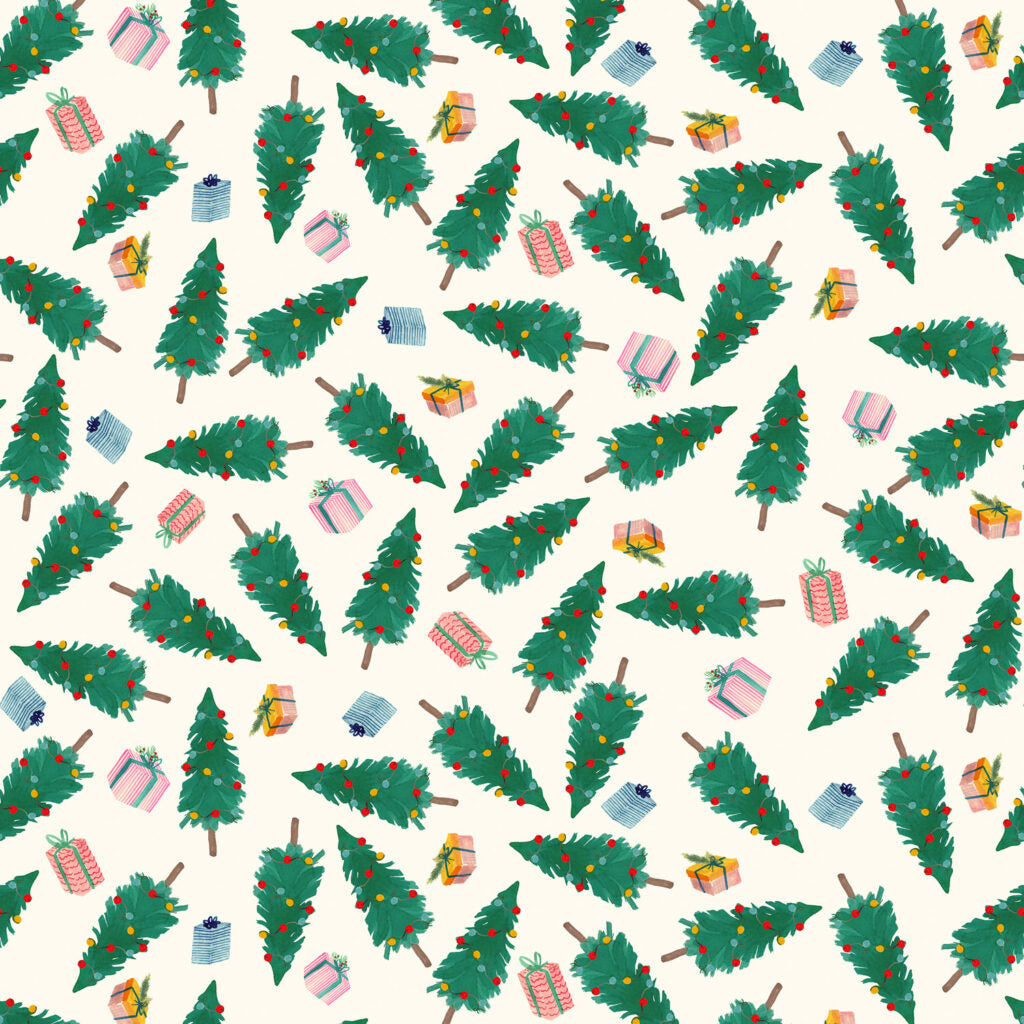 Merry Happy Christmas - Christmas Tree Winter White