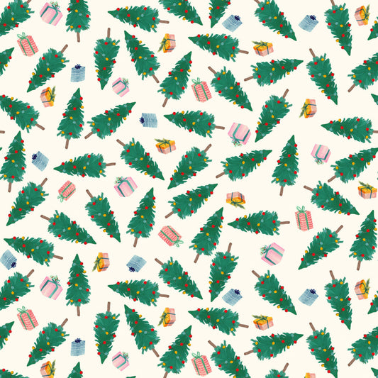 Merry Happy Christmas - Christmas Tree Winter White