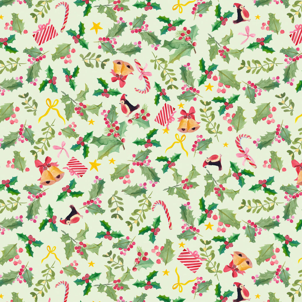 Merry Happy Christmas - Holly Jolly Pistachio