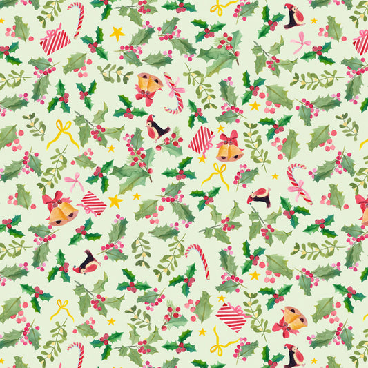 Merry Happy Christmas - Holly Jolly Pistachio