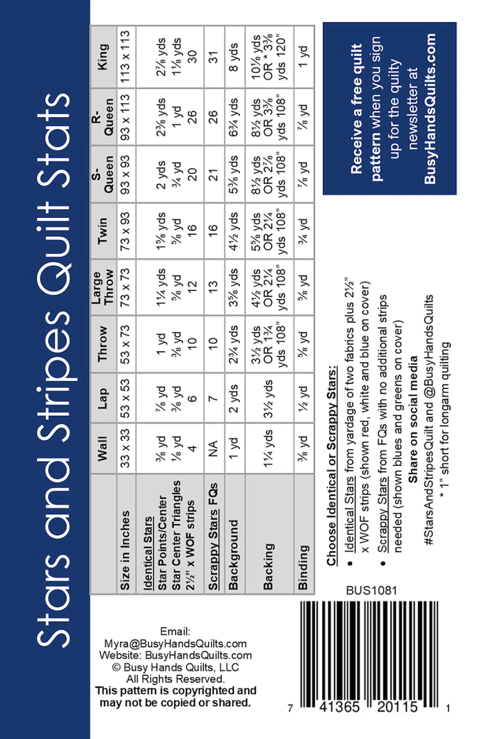 Stars and Stripes Quilt Pattern