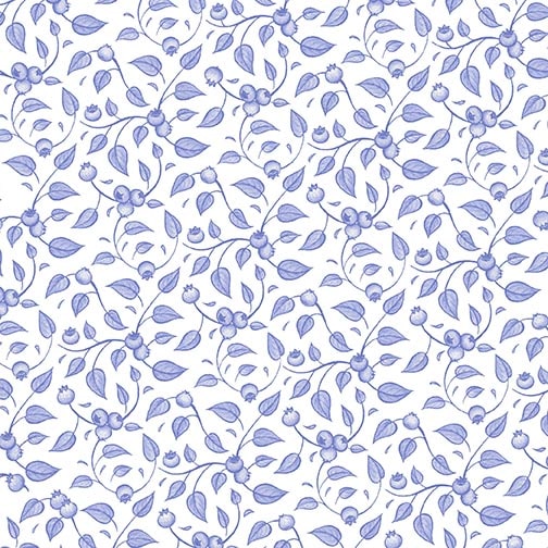 Berrylicious - Blueberries Vine by Jane Shasky for Henry Glass Fabrics 