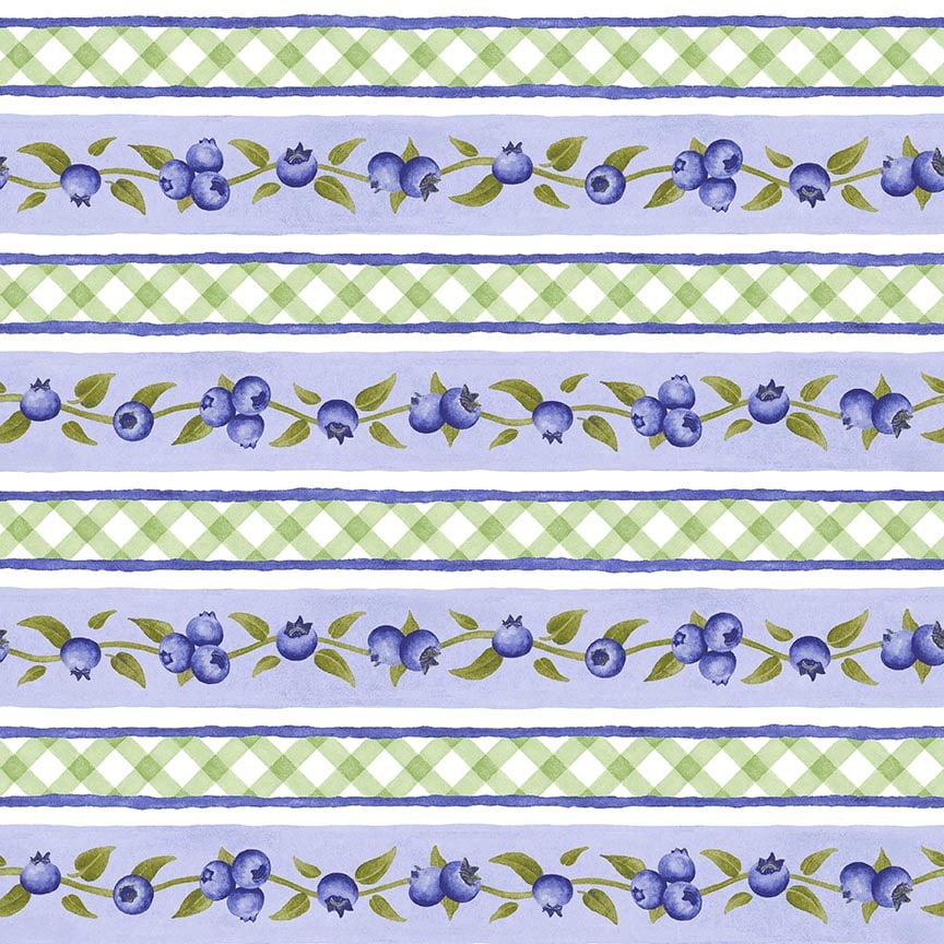 Berrylicious - Border Stripe by Jane Shasky for Henry Glass Fabrics 