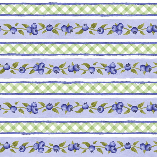 Berrylicious - Border Stripe by Jane Shasky for Henry Glass Fabrics 