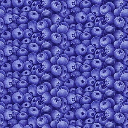 Berrylicious - Packed Blueberries By Jane Shasky with Henry Glass Fabrics