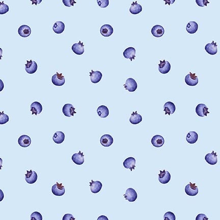 Berrylicious - Tossed Blueberry by Jane Shasky for Henry Glass Fabrics 