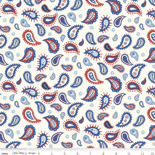 Red White & Bang! Paisley Cream