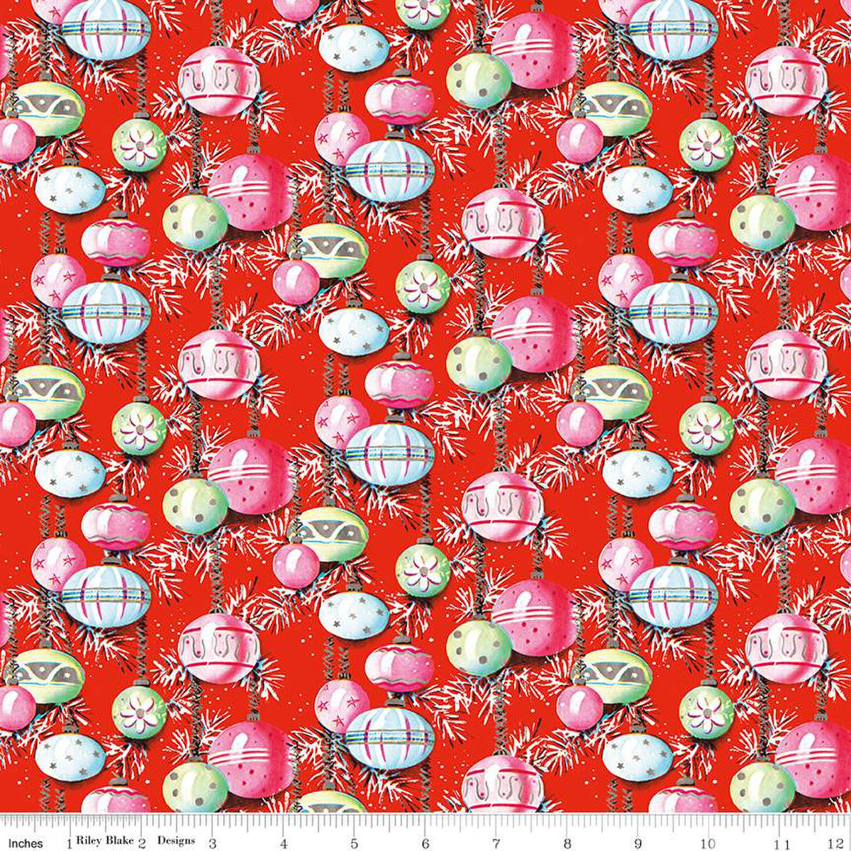 Christmas Joys Ornaments Red