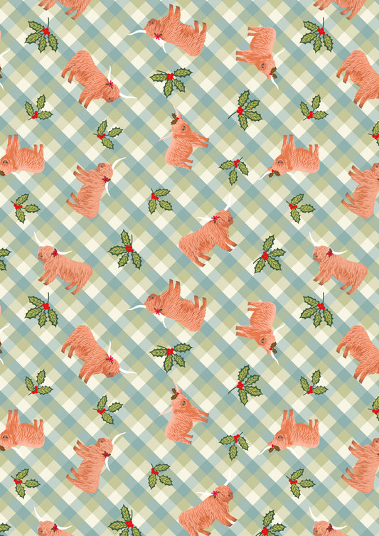 Celtic Christmas - Highlands and Holly Icy Meadow Gingham
