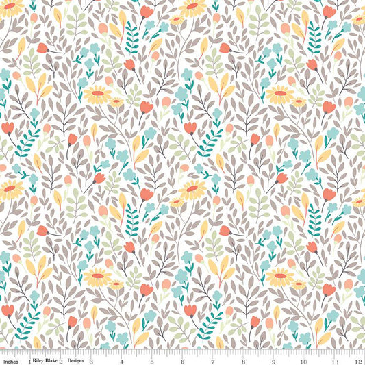 Sunshine and Sweet Tea - Summer Floral White