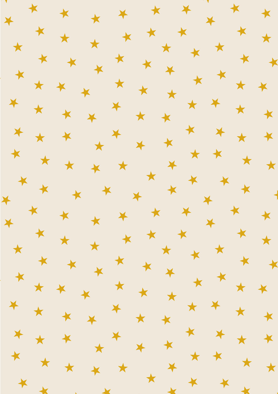 Christmas in Bluebell Wood - Gold Stars On Cream With Metallic