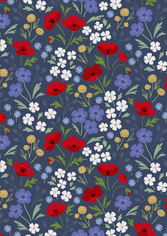Forever Blooms - Wild Blooms - Prussian Blue