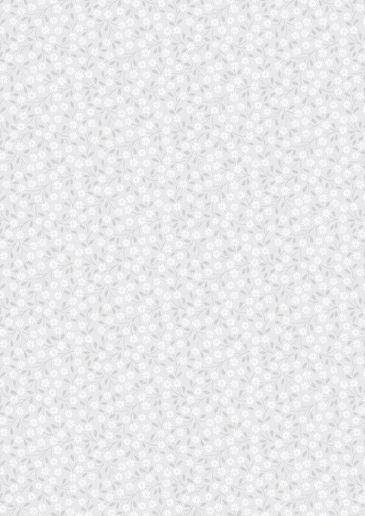Forever Blooms - Interlaced Blossoms - Bright Grey