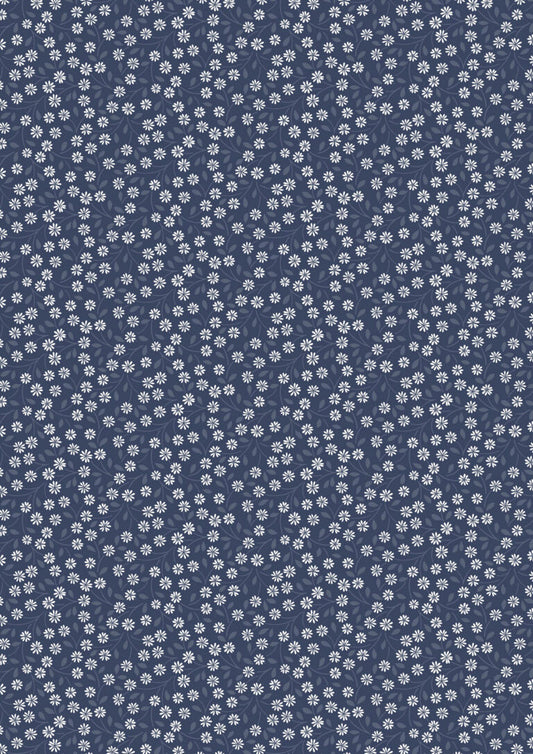 Forever Blooms - Interlaced Blossoms - Prussian Blue