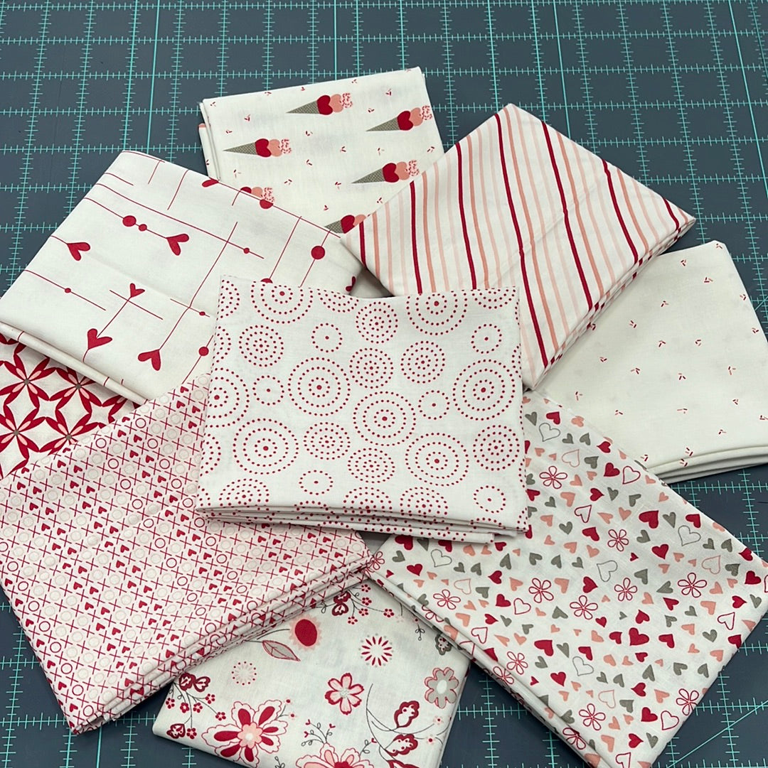 I Love Us Fat Quarter Bundle - White