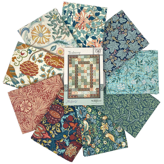 Morris and Co. Spark Pack Fat Quarter Bundle Teaberry Pattern