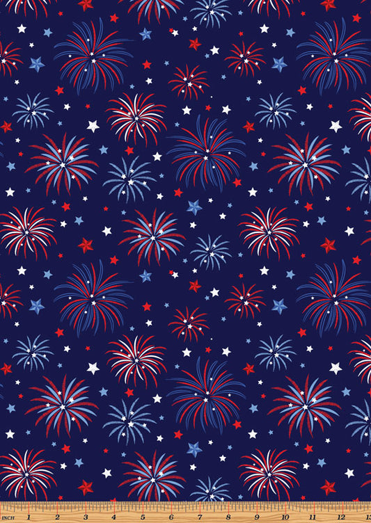 Patriotic Fireworks Navy