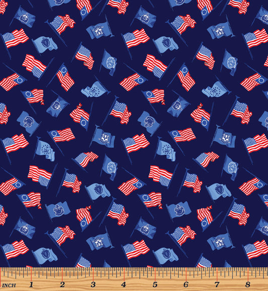 Patriotic Flags Navy
