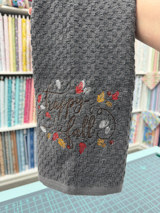 Embroidered Towel Make and Take - Fall Addition October 16th 11-4pm