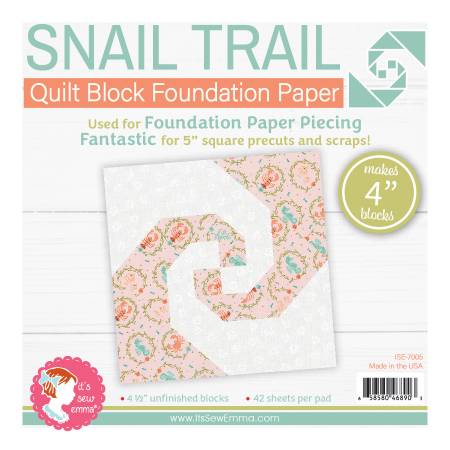 4in Snail Trail Quilt Block Foundation Papers