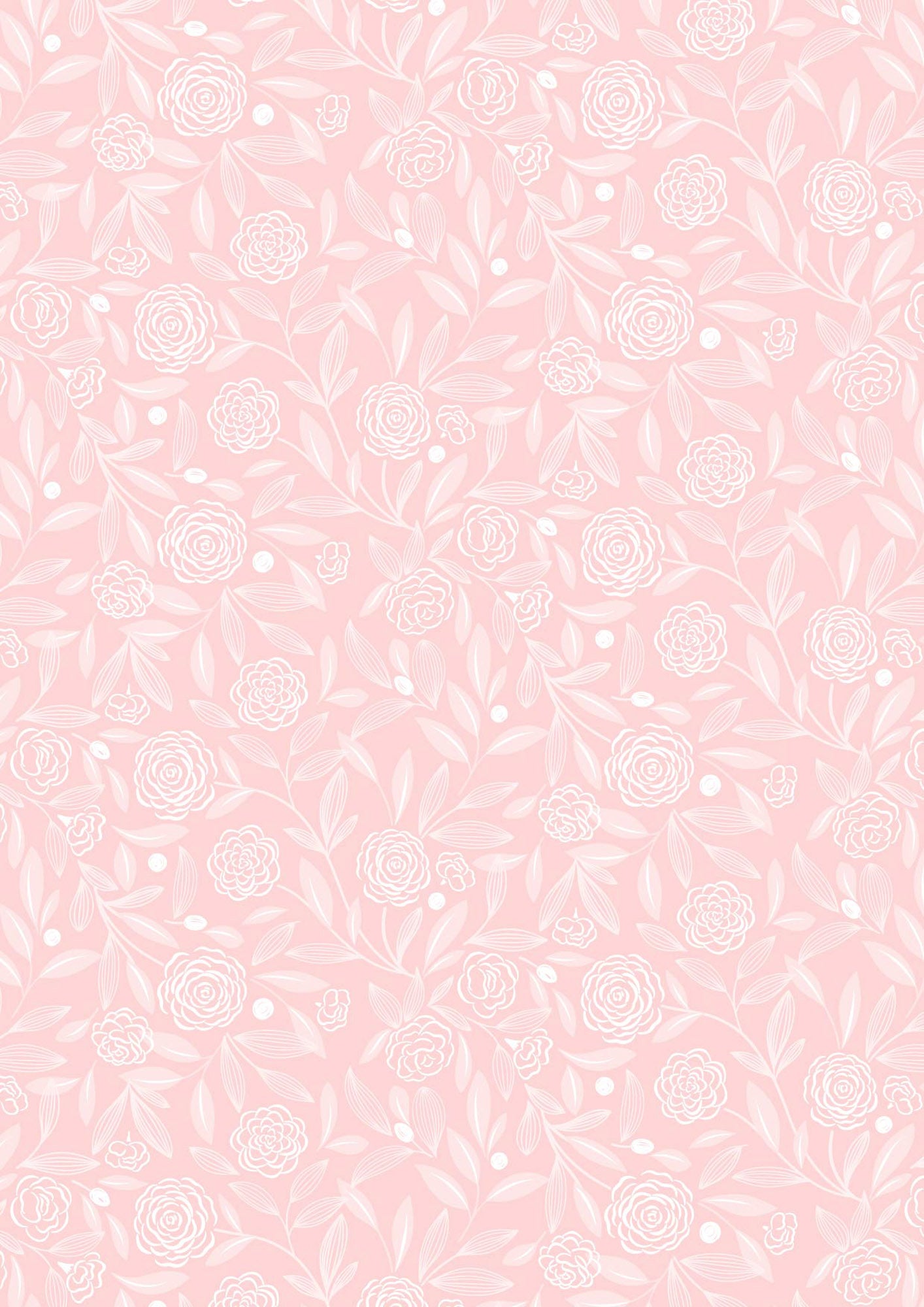 Joys of Spring - Camellias Charm Light Pink Lewis and Irene Fabrics Cassandra Connolly