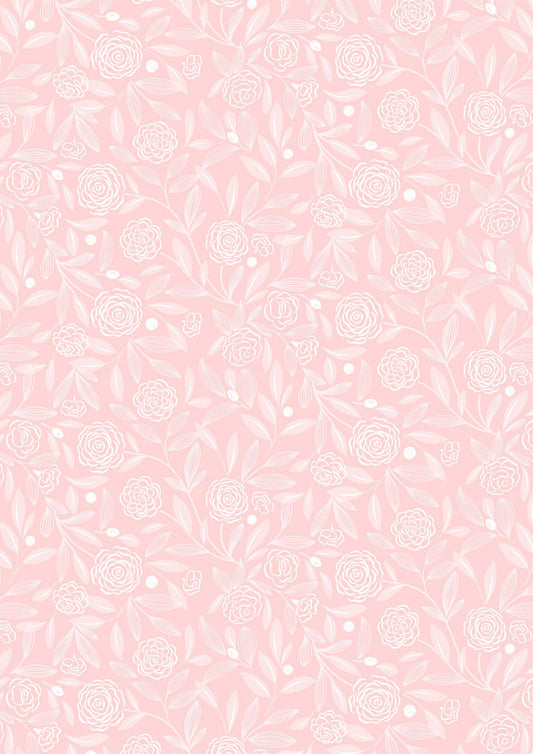 Joys of Spring - Camellias Charm Light Pink Lewis and Irene Fabrics Cassandra Connolly