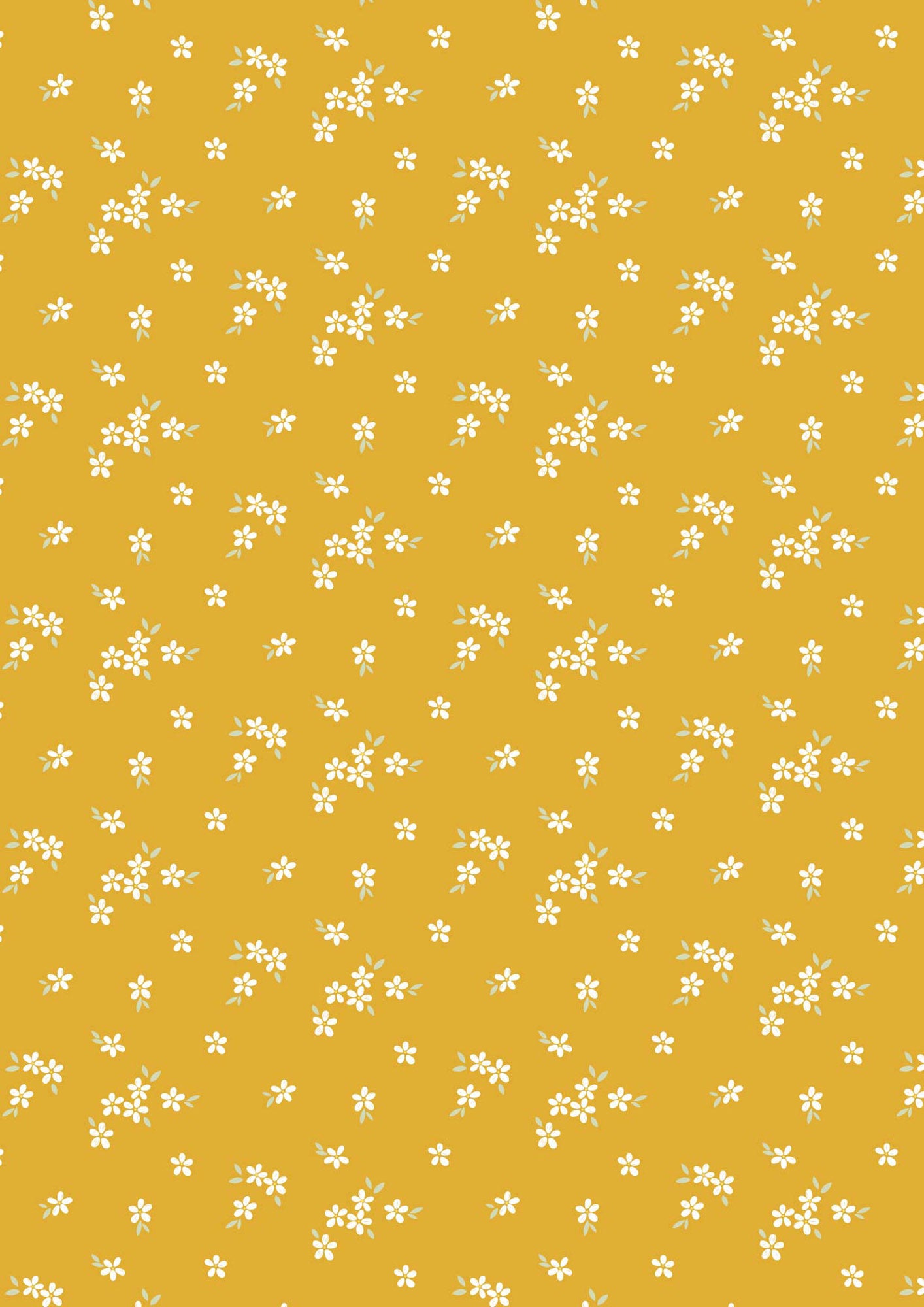 Joys of Spring - Flowerets Sunrise Orange  Lewis and Irene Fabrics Cassandra Connolly