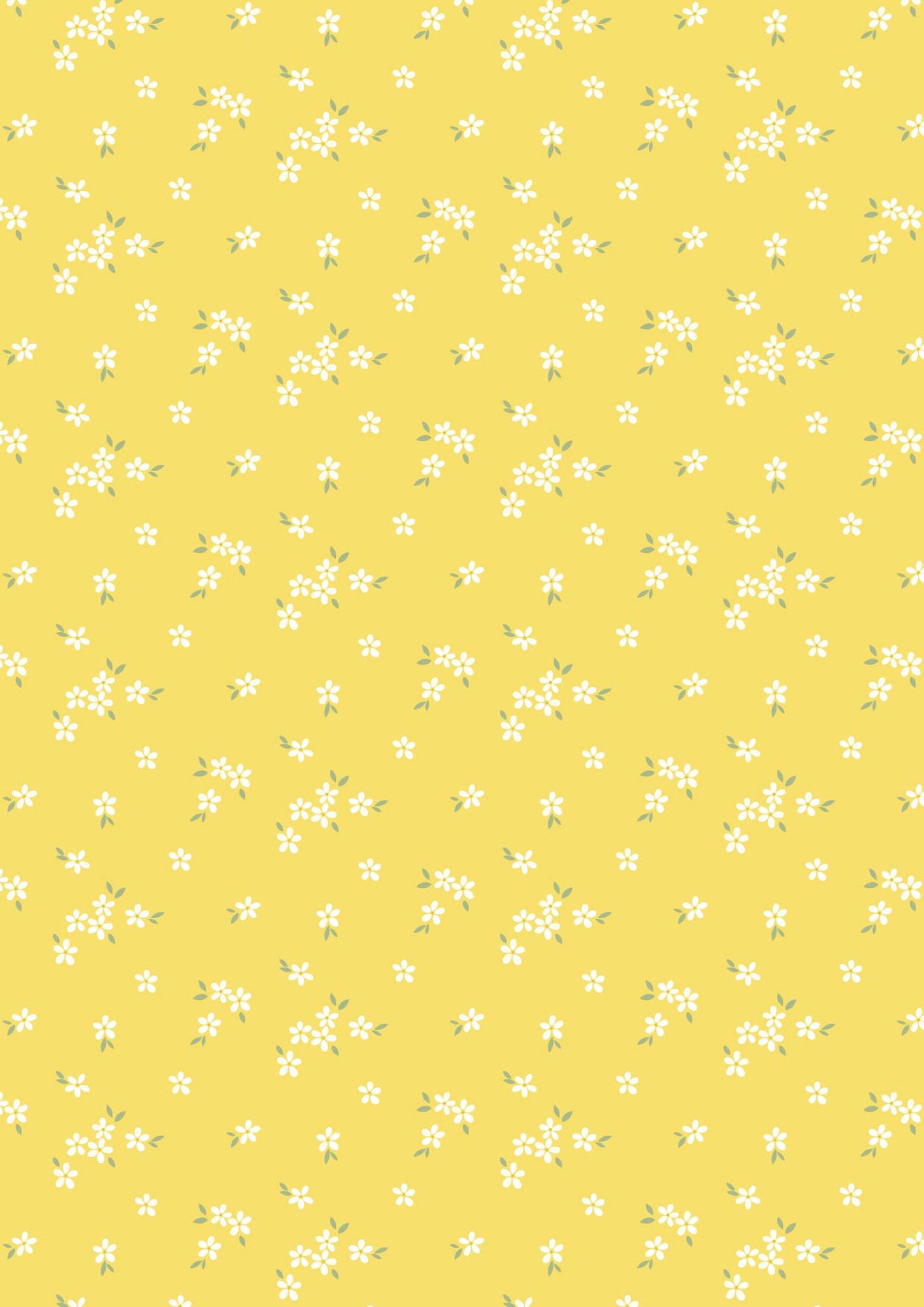 Joys of Spring - Flowerets Sunshine Yellow Lewis and Irene Fabrics Cassandra Connolly